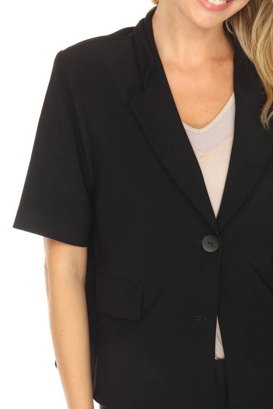 NEW JOSEPH RIBKOFF short sleeve blazer jacket in black - Picture 5 of 7